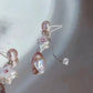 Candy Stars . Colorful Baroque Pearl Austrian Crystal Asymmetrical Earrings