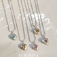 《CCFURINA》Baroque Heart Pearl and Gemstone Necklace in Sterling Silver