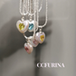 《CCFURINA》Baroque Heart Pearl and Gemstone Necklace in Sterling Silver