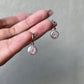 Original hand-carved button pearl ear clips