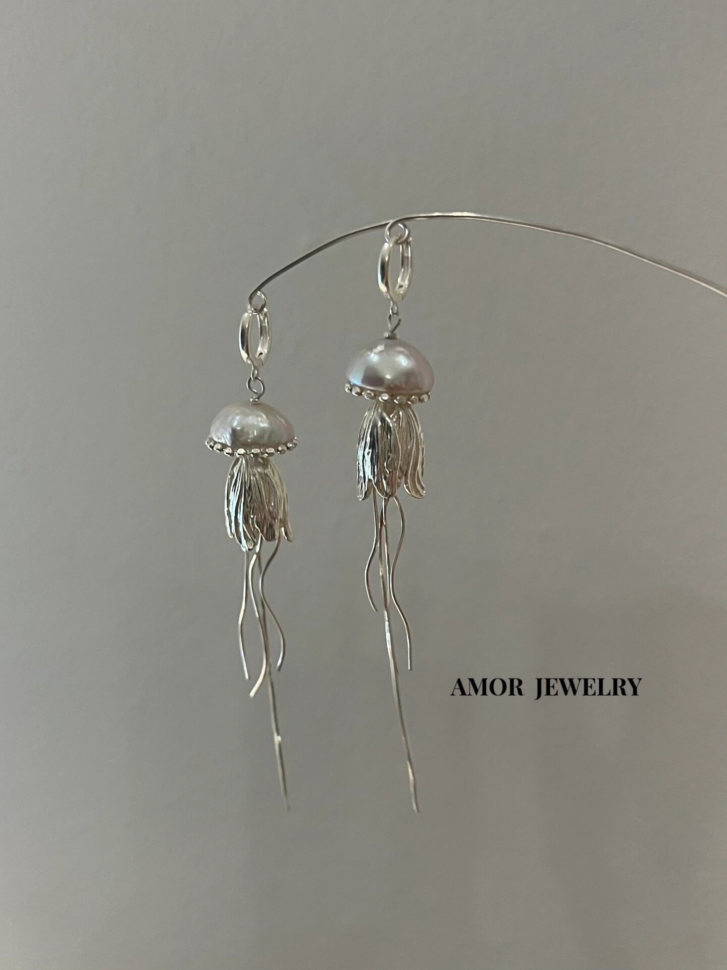 《CCFURINA》Sterling silver jellyfish pearl earrings 🪼✨