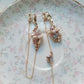 《CCFURINA》Natural Baroque Pearl Tassel Asymmetrical Earrings