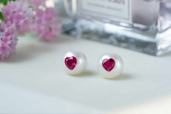 《CCFURINA》Pearl's Wish Original Natural Pearls with Diamond Birthstone Earrings(AA)