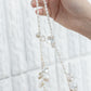 Floral series Pearl necklace white light, Baroque petal pearl