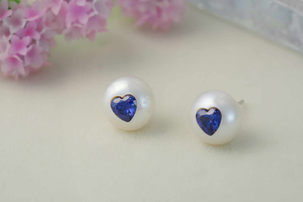 《CCFURINA》Pearl's Wish Original Natural Pearls with Diamond Birthstone Earrings(AA)