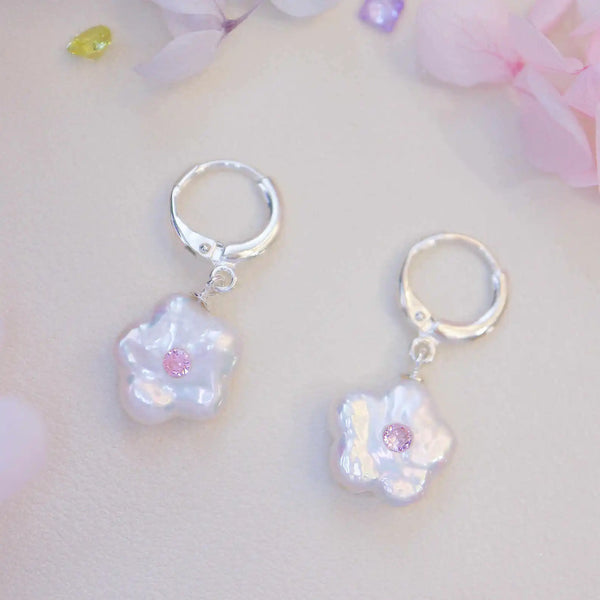 《CCFURINA》Starry Pearl Powder Stone Earrings (AA)