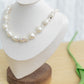 《CCFURINA》Floral series Pearl necklace white light, Baroque petal pearl