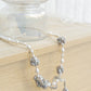 Flower Series Pearl Necklace blue gray light, Baroque petal pearl